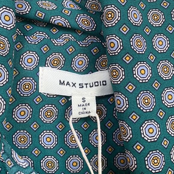 NEW With Tags Button Front Blouse With Sash Detail And Balloon Sleeves - Picture 6 of 7